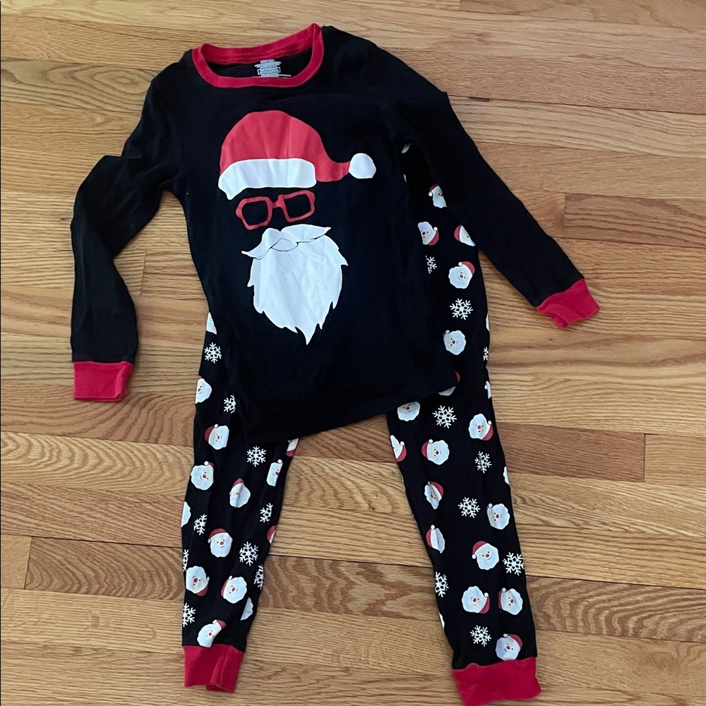 Amazon Kids Pajama Set - Black and Red Santa Design